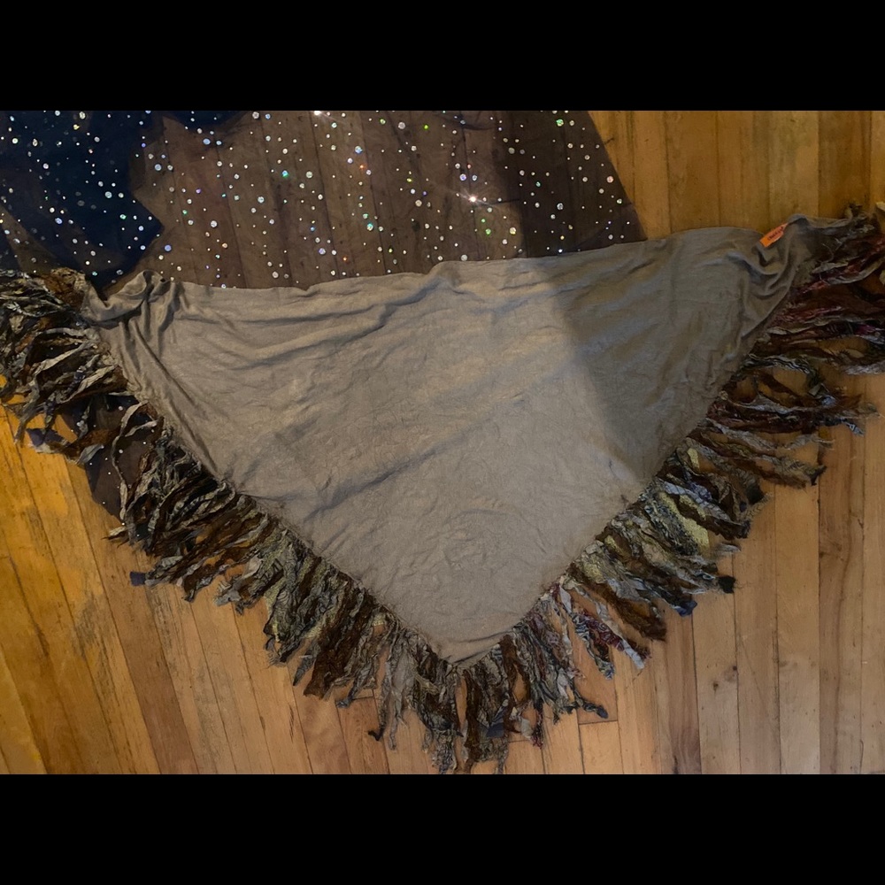 CHAN LUU LUX RARE FRINGE WOOL-SILK Scarf UNIQUE BOHOMIAN - Picture 1 of 8